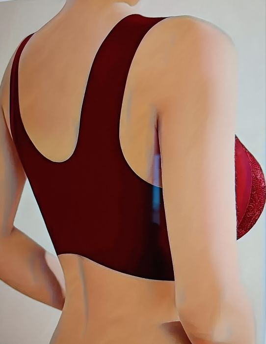 Елегантен сутиен черен и бордо