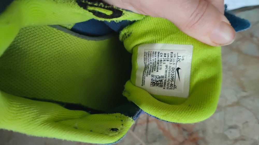 Nike  Revolution 6 с велкро, Тъмносин, Лайм зелено