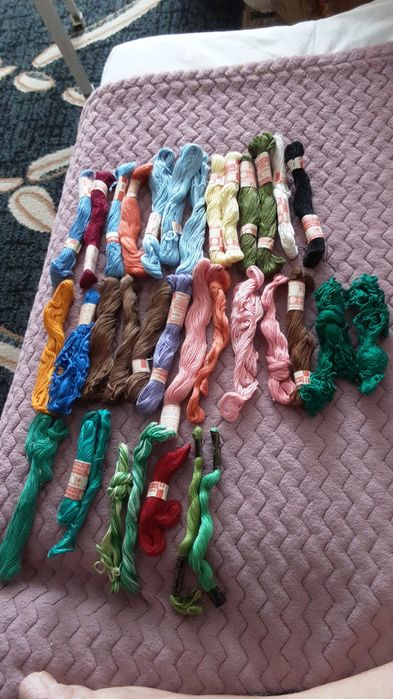 Нитки люрекс, мулине