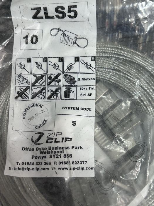 ПРОМО! Zip-Clip ZLS5 - Системи за окачване, 5м въже + КЛИПСОВЕ!