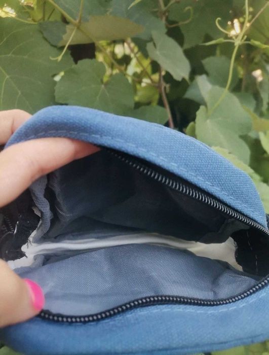 Doua bucati 20 lei Geanta mica de umar denim cu ursulet Kawaii