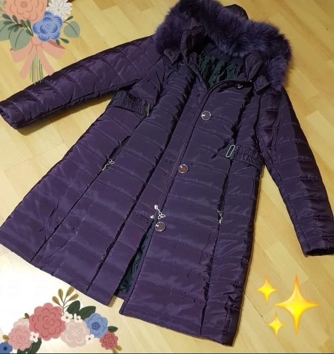 Haină matlasata impermeabila,blanita naturala glugă