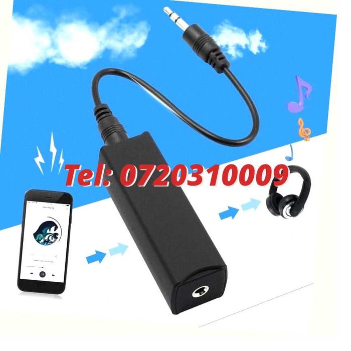Filtru Sunet Jack 3.5 Noise Cancelation Pentru Conectare Si Redare Audio Pe Echipamente Compatibile Cu Mufa Audio Aux Jack 3.5 Mm