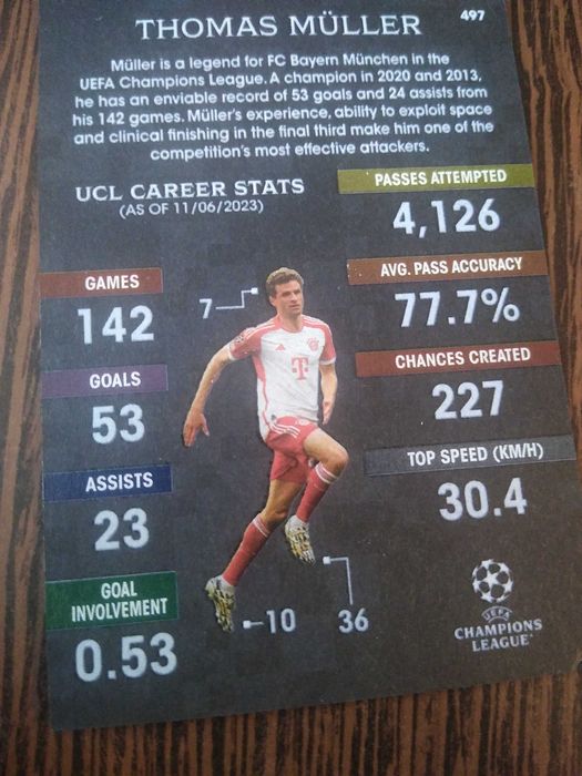 Card FIFA Match Attach black edge Thomas Muller