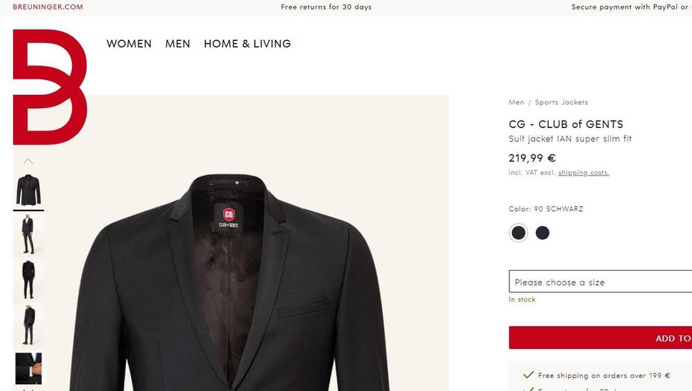 Sacou blazer slim 52 XL premium Club Of Gents lana moale albastru roya