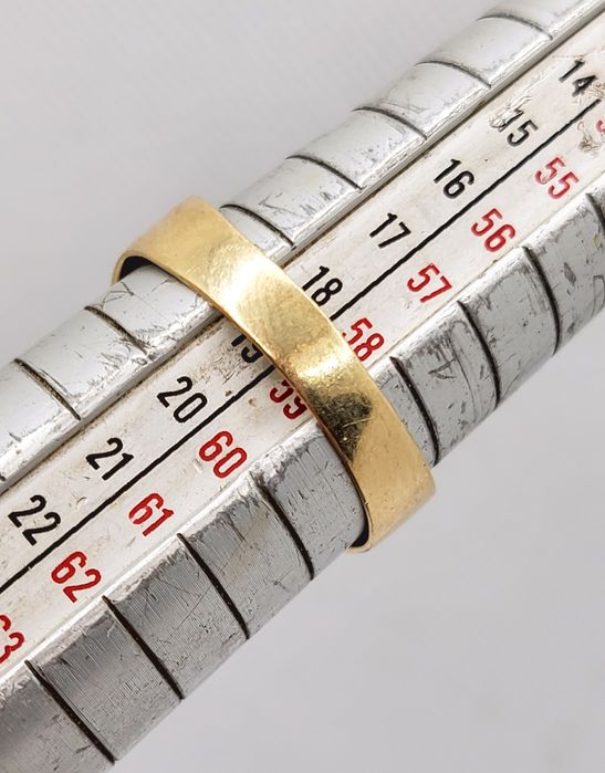 Ghiul bărbătesc din aur 14K cu onix negru – mărimea 59, gramaj 6,30 gr