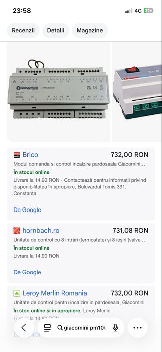 Giacomini Unitate de Control 8 Zone