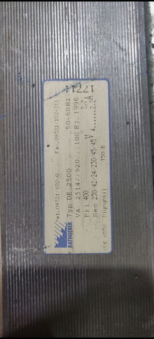 Transformator trifazic, 2500VA