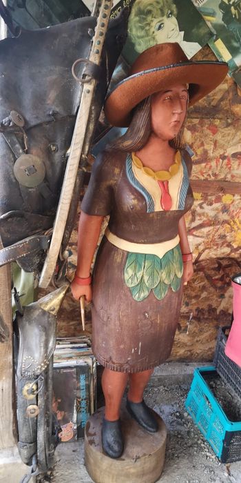 Sculptura lemn Indianca