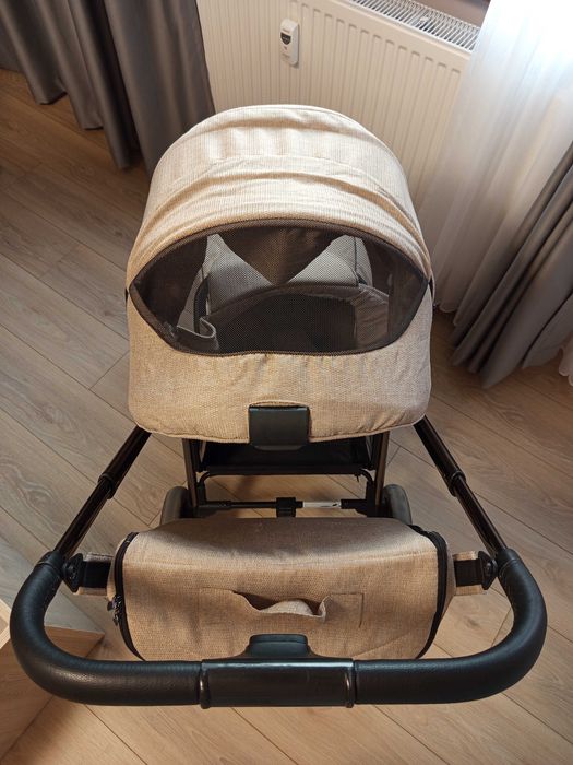 Комбинирана детска количка 3 в 1 KikkaBoo - Vicenza,Premium Beige
