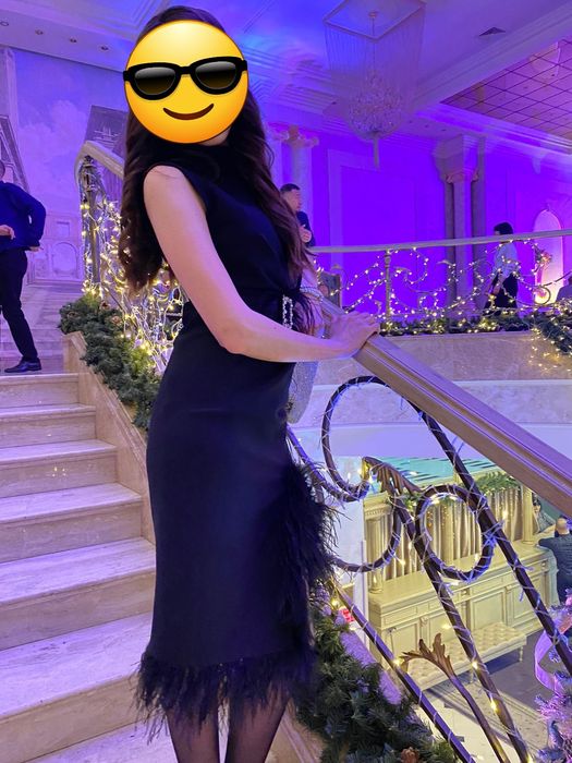 Платье женское черное вечернее