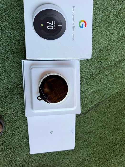 Termostat inteligent 3rd Generation Learning Thermostat, Google Nest, Wi-Fi, Alb