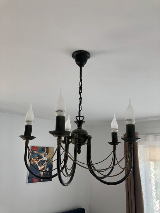 Vand candelabru clasic bronz cu 5 brate