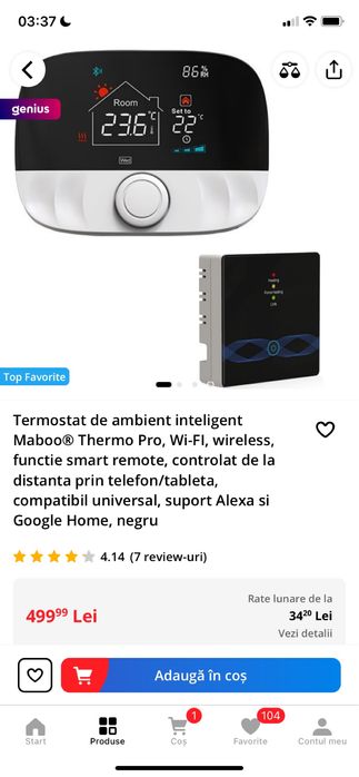Termostat Tuya Wireless /Alexa & Google / termostat centrala wifi