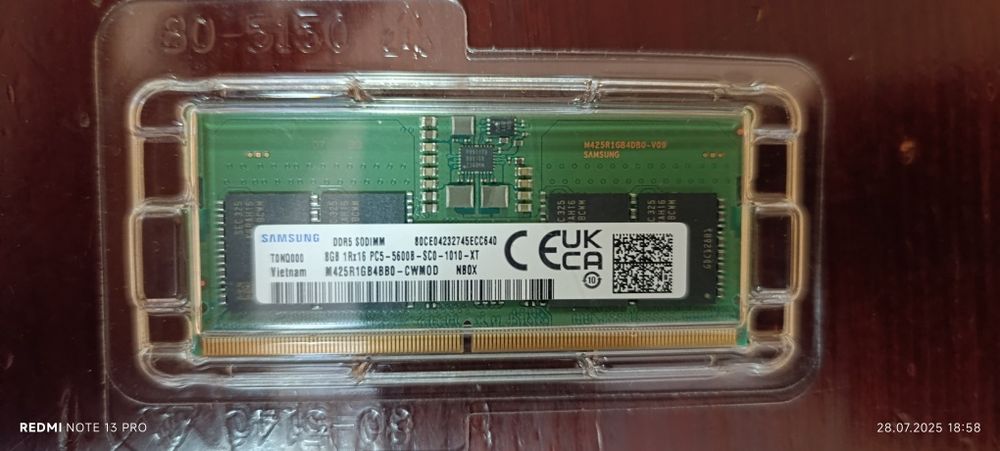 Памет Samsung SO-DIMM 8GB DDR5 1Rx16 5600MHz