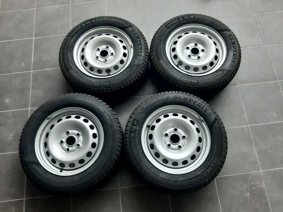 Roti complete iarna noi pe 15", 5/112 cu Semperit 195/65/R15