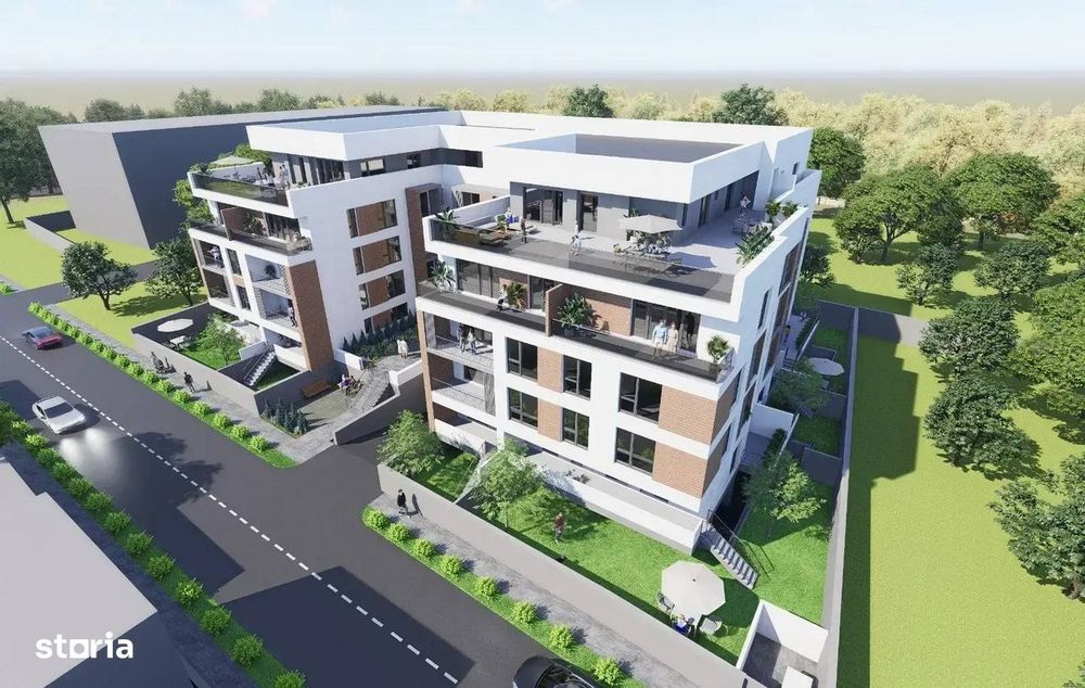Apartament 2 camere cu gradina proiect nou zona Pallady