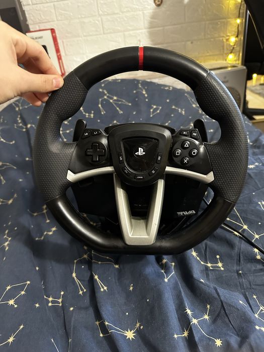 Кормило с педали за плейстешън 5 и 4 за компютър също става