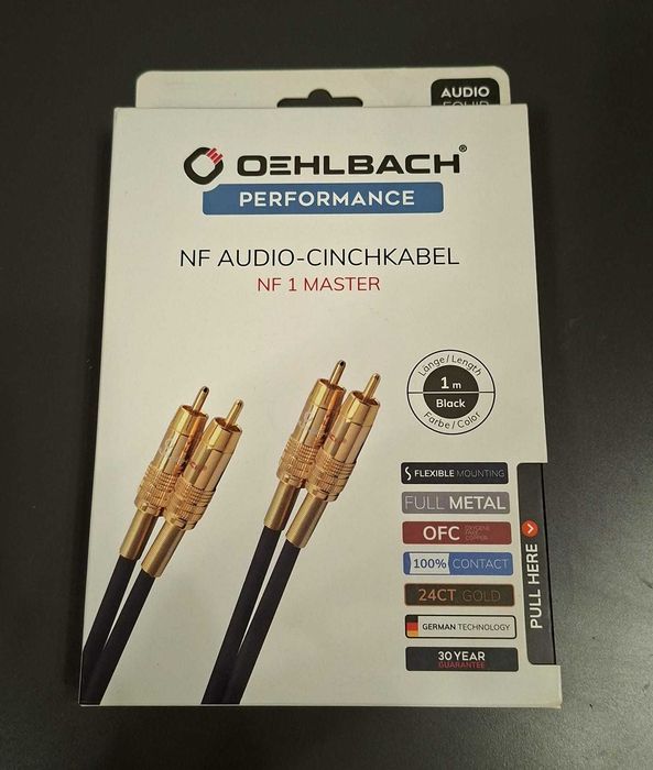 Cablu interconect audio RCA Oehlbach NF 1 Master / 1 metru - nou
