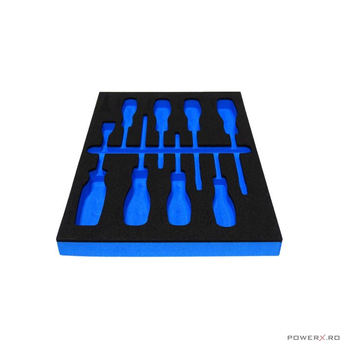 Modul dulap scule, burete organizator, 390 x 282 x 32 mm, din spuma,