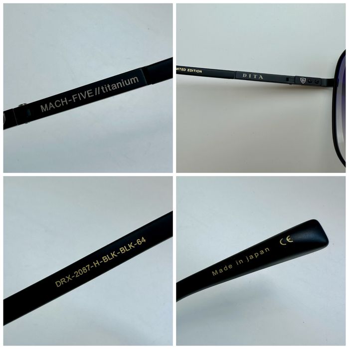 DITA Mach Five Limited Edition DRX-2087-H Black Iron 64mm/Made in Japan/Пълен комплект