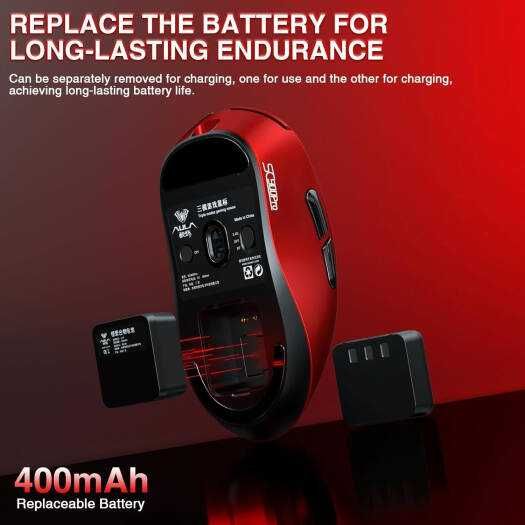 Мышь игровая беспроводная AULA SC900 Max (RED)