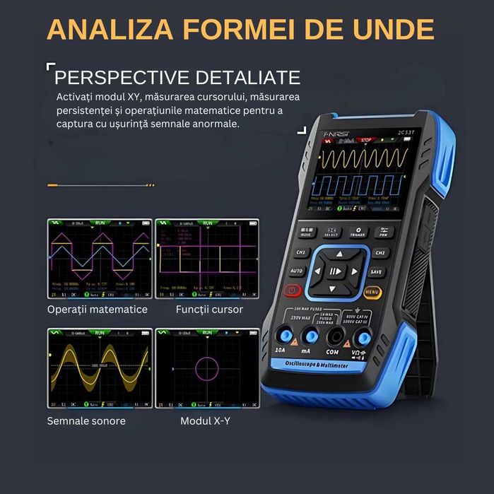 Osciloscop digital cu multimetru si generator de semnal FNIRSI 2C53T