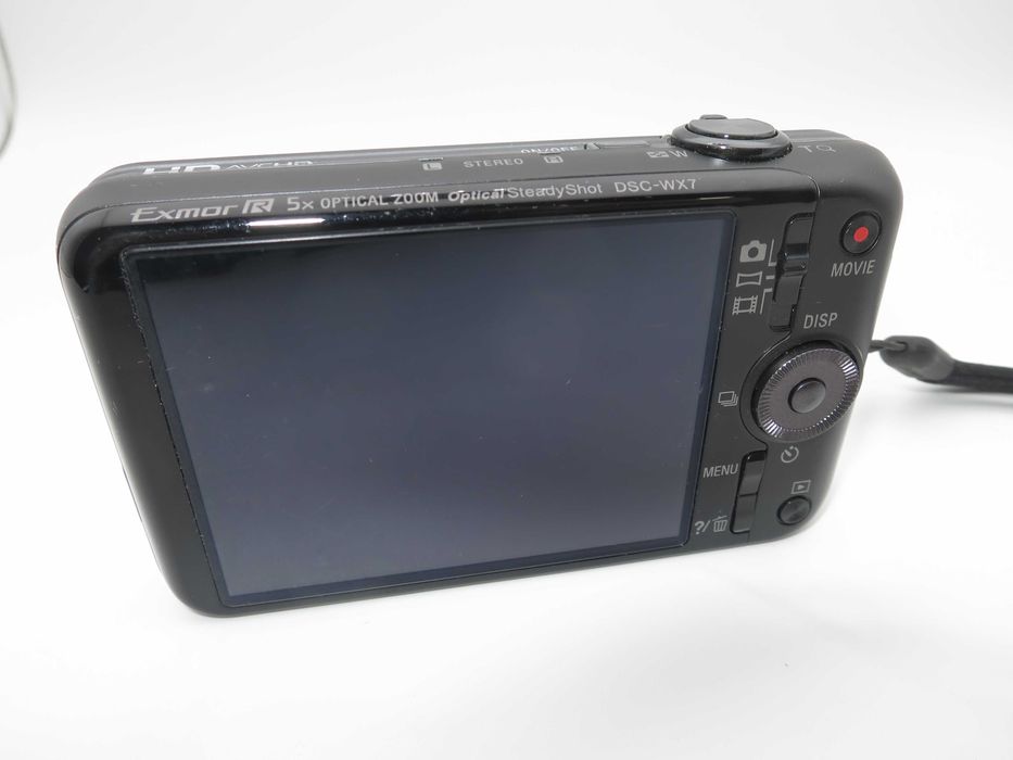 Sony Cyber-Shot WX7 ултра компактен цифров фотоапарат, дигитална камера в черен цвят, като нова, 16MP, Full-HD видео, 5х оптичен зум, работи перфектно