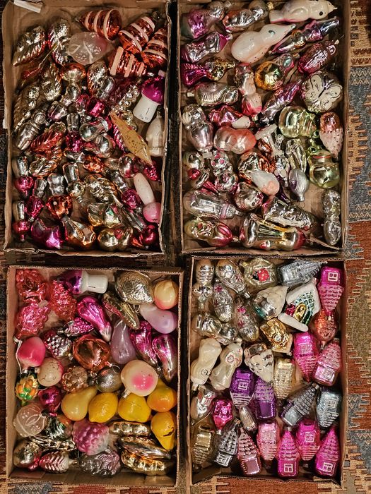 Ёлочные игрушки - стекло- ретро