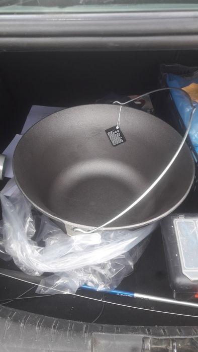 Ceaun fonta nu din tuci- aluminiu- disc Fonta- trepied plita