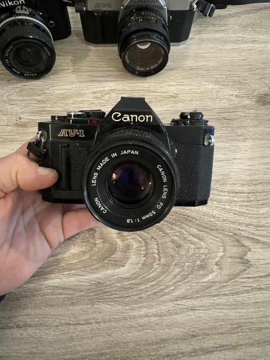 Canon AV-1,nikon,ZEISS IKON Contaflex aparate foto vechi