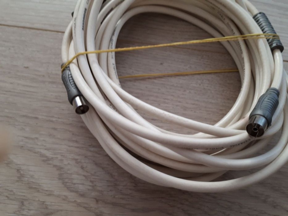 cablu antena coaxial mufat (conectori “mama-tata”), 10 m, nefolosit