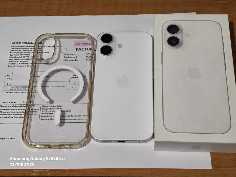Apple iPhone 17 -5G / 256 GB White / Factura si Garanție