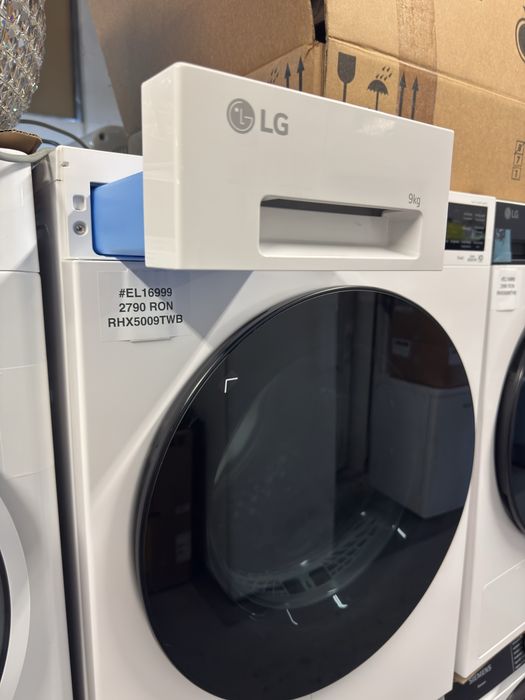 Uscător de rufe cu pompă de căldură 9kg LG RHX5009TWB