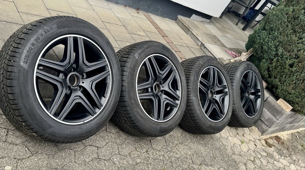 4 jante originale mercedes G klass 63Amg anvelope iarna 2024 275/50/20     Mercedes-Benz G-Class W463