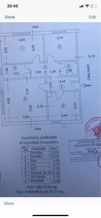 apartament 3 camere, parter