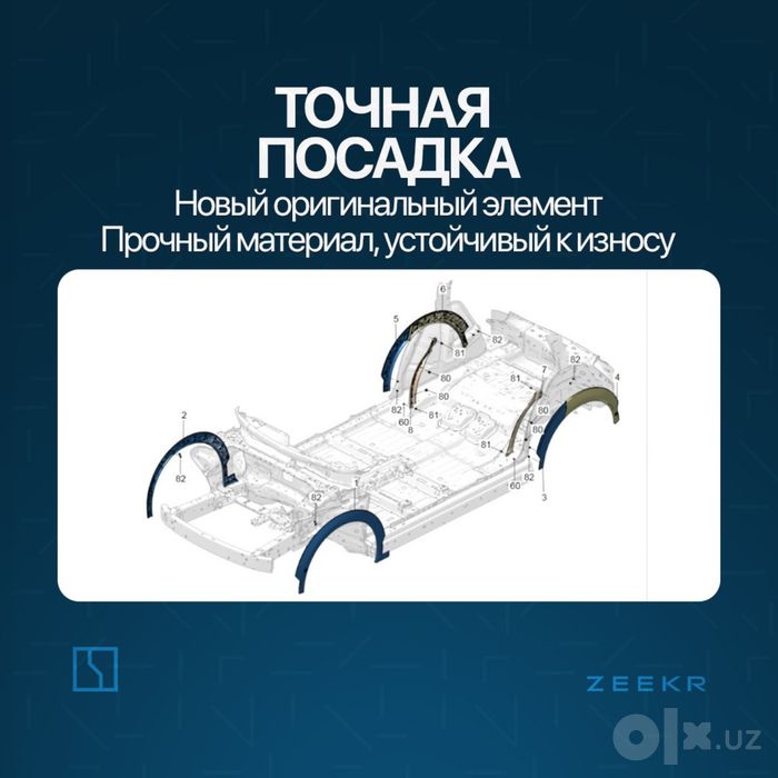 Задний бампер в сборе для Zeekr X / zapchast