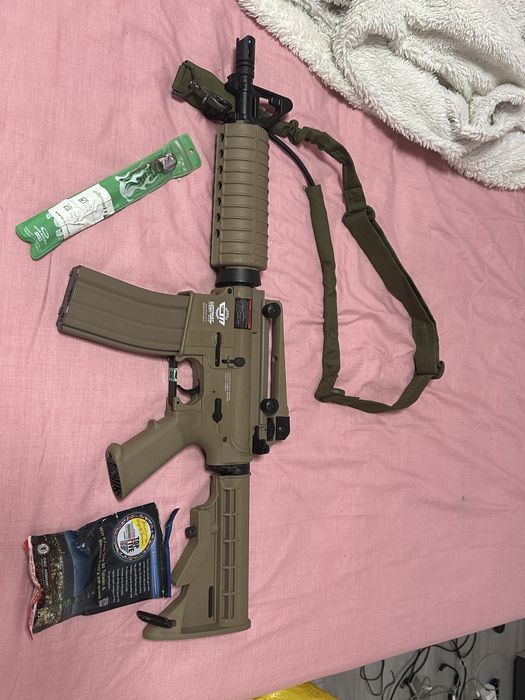 G&G Combat Machine CM16 M4 AEG Airsoft – TAN, Full Set