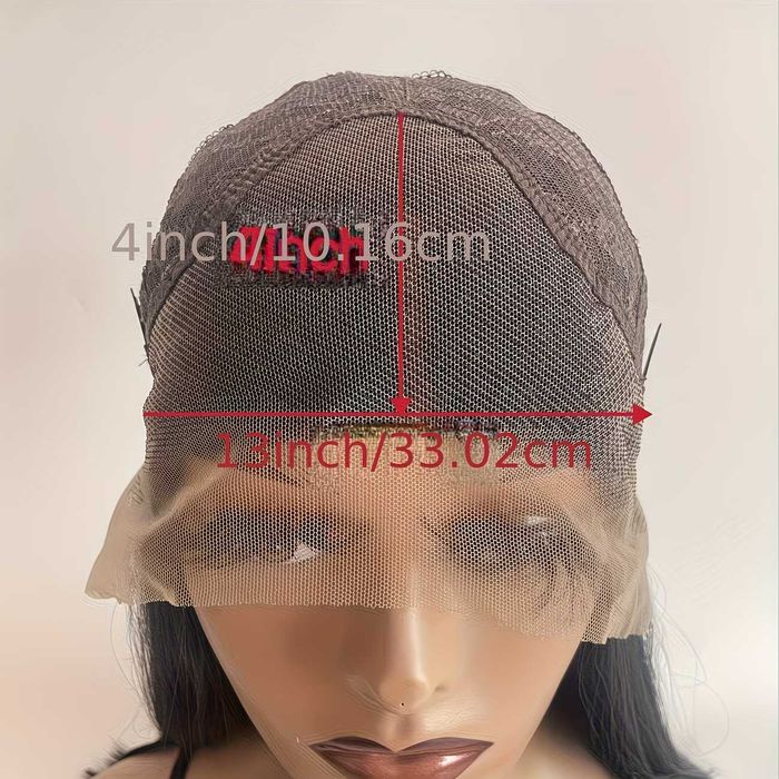 Лейс фронт перука 80 см русо-кафяв микс - синтетична 13х4 Lace Front