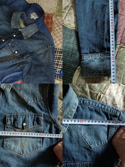 Рубашка джинсовая . S размер .