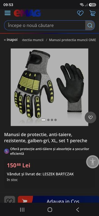 Vand manusi noi de protectie PORT WEST