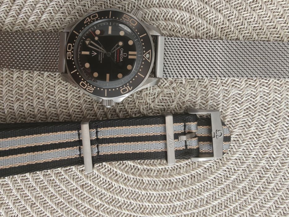 Omega Seamaster Diver 300M 007 Edition "No Time To Die" (NTTD) – Най-висок клас (Grade 2 Titanium)
