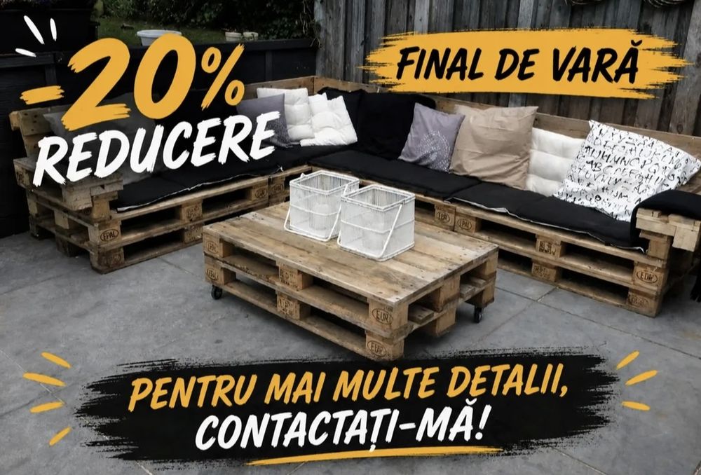 Canapele la comanda exterior/interior din paleti