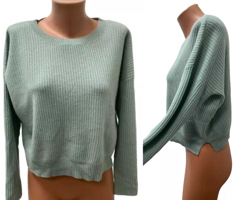 CASHFLOW размер S / M дамски кашмирен пуловер 100% КАШМИР зелен
