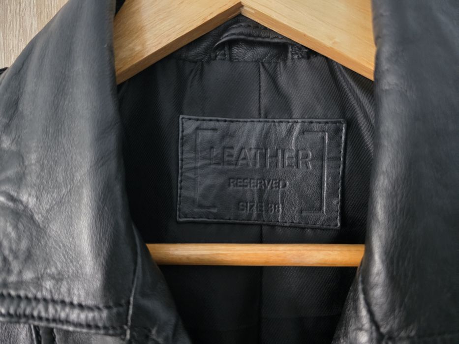 Jacheta scurta din piele Reserved neagra 38
