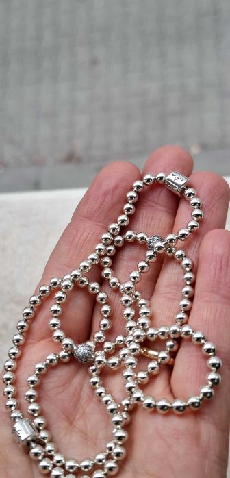 Сребърно колие и гривна ПАНДОРА