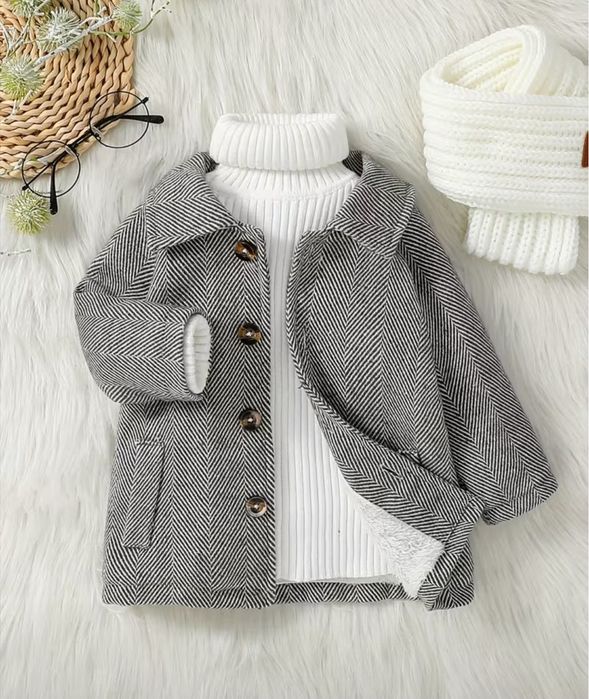 Лёгкое стильное пальто детское 86-92