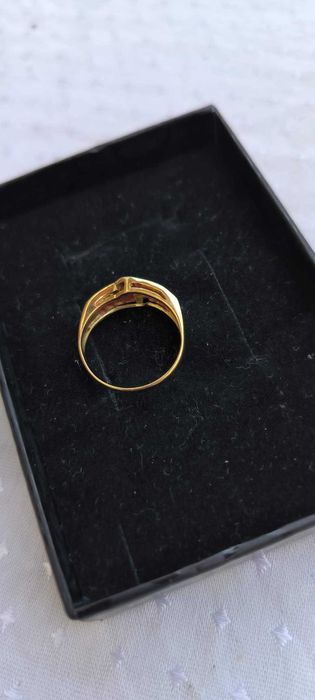 Inel aur 14k cu rubin și briliante