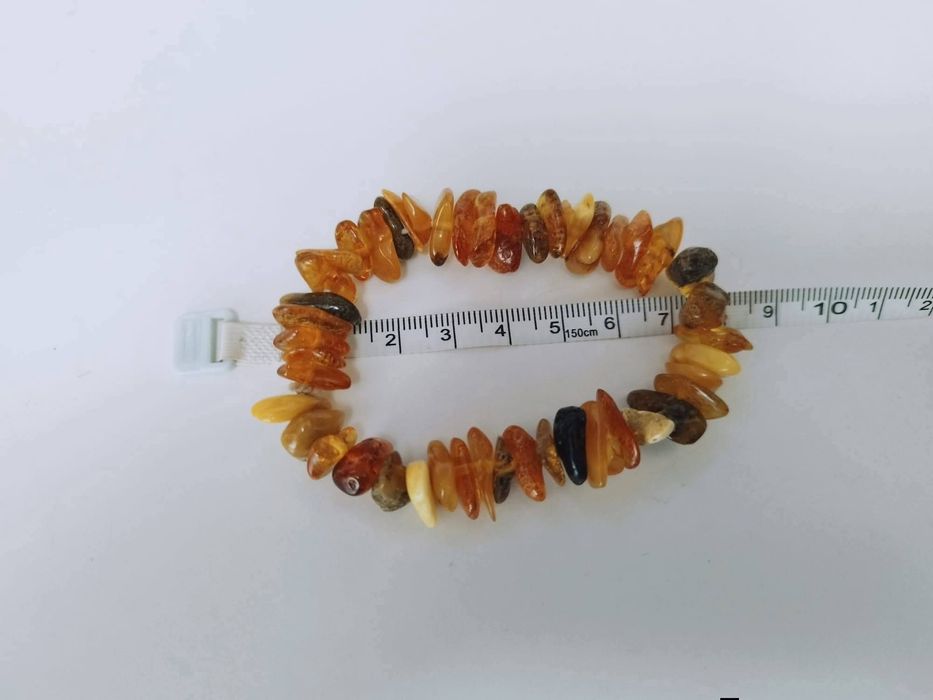 Veche brățară din chihlimbar natural baltic, cognac, butterscoth, brun