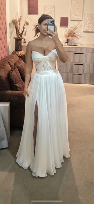 Rochie mireasa matase naturala super ușoară Natalia Vasiliev Xs-S